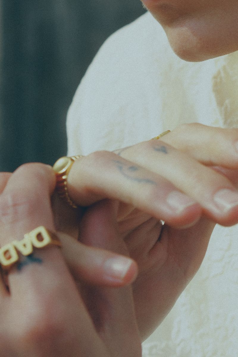 Maria Black Dad ring - forgyldt - Bahne